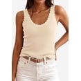 thumbnail image 3 of PRETTYGARDEN Womens Summer Sleeveless Tank Tops V Neck Ruffle Lightweight Ribbed Knit Shirt Casual Going Out Top, 3 of 10