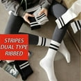 thumbnail image 5 of Womens Crew Socks Plaid Striped Casual Running Athletic White Grey Brown Checkerboard Crew Socks Size5-9, 5 of 7