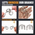 thumbnail image 4 of Metal Montessori Puzzles,Brain Teaser Puzzles Ring,24/32Pcs 3D Brain Teaser Wire Puzzles Solving for Adults & Kids, Physics Mechanical Ring Set, IQ Logic Mind Games, Fidget Toys, Party Game (24Pcs-C), 4 of 9