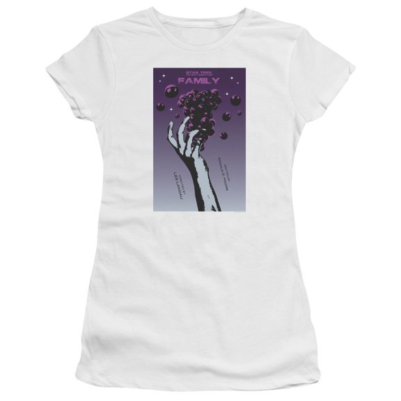 Star Trek Tng Season 4 Episode 2 Junior Women's Sheer T-Shirt White