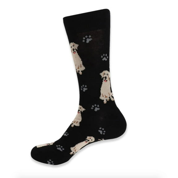 Urban-Peacock Men's Novelty Fun Socks - Dogs - Retriever in Black - 1 Pair
