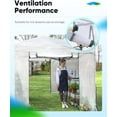 thumbnail image 2 of Quictent 12x8 FT Portable Walk-in Greenhouse - Instant Setup, Ideal for Outdoor Gardening, Pop-up Garden Canopy Design, 2 Front Screen Doors, 4 Large Screen Windows, White, 2 of 8