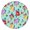 Pioneer Flower Floral-3, variant on Pioneer Flower Floral Print Pattern Round Fitted Tablecloth with Elastic Edge,Dining Table Cover Waterproof,Outdoor Round Tablecloth for Camping,Dining,Indoor and Outdoor