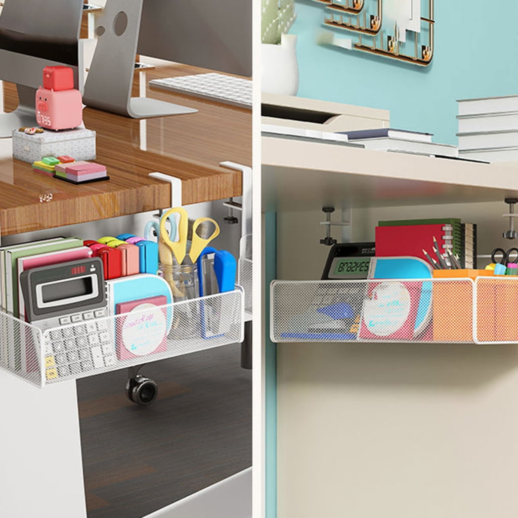 Multipurpose Desk Organizers Basket Desk Under Organization Container Practical Hanging Storage Basket