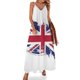 thumbnail image 1 of Nuevo vestido sexy sin mangas con estampado de bandera del Reino Unido y salpicaduras de pincel, 1 of 7