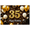 2A, variant on Black Background Happy Birthday 35th Anniversary Banner with Glittery Gold Numbers and Balloon Elements Party Supplies Birthday Party Photography Props Decors
