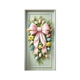 thumbnail image 7 of AZXY Easter Door Cover 71x35 Inch, Pink Bow with Eggs and Spring Flowers Door Banner Backdrop, Spring Front Door Decorations for Outdoor Porch Farmhouse Easter Party Wall Home Decor, 7 of 7