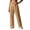 Beige, variant on High-Waist Wide Leg Pants for Womens with Tie Waist - Lightweight Flowy Fabric & Side Pockets, Full-Length Lounge Trousers for Women's Beach Vacation & Yoga Sky Blue M