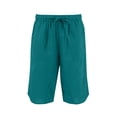 thumbnail image 5 of RYRJJ Women's Bermuda Shorts Wide Leg Cotton Linen Summer Casual Long Shorts Baggy High Waisted Drawstring Short Pants with Pockets(Blue,L), 5 of 6