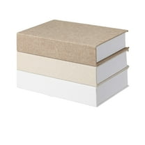 Trianu 3 Pcs Faux Books for Decorative Modern Book Boxes Decorative Linen Coffee Table Book for DIY Crafts Storage Home Bookshelf Cafe Hotel Decoration Display, Multicolor
