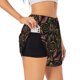 thumbnail image 1 of Balery Decorative Feathers Pantalones cortos deportivos para mujer con forro y dos bolsillos, elásticos, para entrenamiento, gimnasio, yoga-Large, 1 of 7