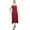 Maroon, variant on Bimba Women's Designer Rayon Dress With Pockets Solid Blue Maxi With Scarf - 22