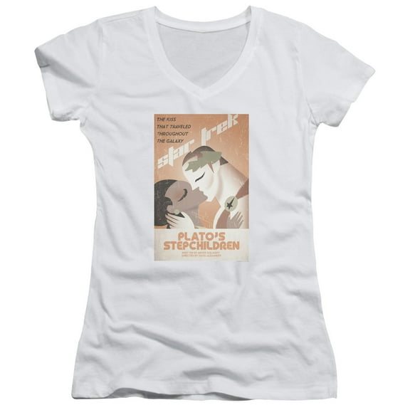 Star Trek Tos Episode 65 Junior Women's V-Neck T-Shirt White