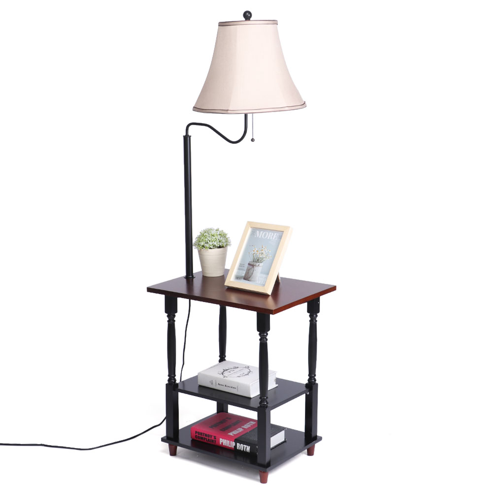 Mgaxyff Table Light,US Plug 110V E26 Base Wooden Modern ...