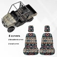 thumbnail image 5 of KUIFORTI Aztec UTV Seat Covers Seats Cover for UTV Compatible with Rhino 700 660 450 2004-2021 Elastic Fabrics All-Season Protection Rhino Seat Cover Set(4 PCS), 5 of 7