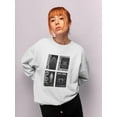 thumbnail image 2 of Modern Trendy Techno Prints Sweatshirt Women -Image by Shutterstock, Female 3X-Large, 2 of 4