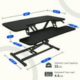 thumbnail image 4 of FitStand Home Office Height Adjustable Standing Desk Converter Black 35" U-Shape with Keyboard Tray, 4 of 8