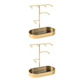 thumbnail image 2 of Dalazy Jewelry Organizer Stand Tray Display Rack Rings for Gold Marbling 20 x 10 x 21cm 2Set, 2 of 6