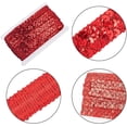 thumbnail image 6 of 14.2 Yards Flat Sequin Lace Trim Metallic Glitter Gimp Braid Paillette Lace Trim Ribbon Red Applique for Sewing Christmas Halloween Home Wedding Decoration Crafts Costume Accessories, 6 of 9