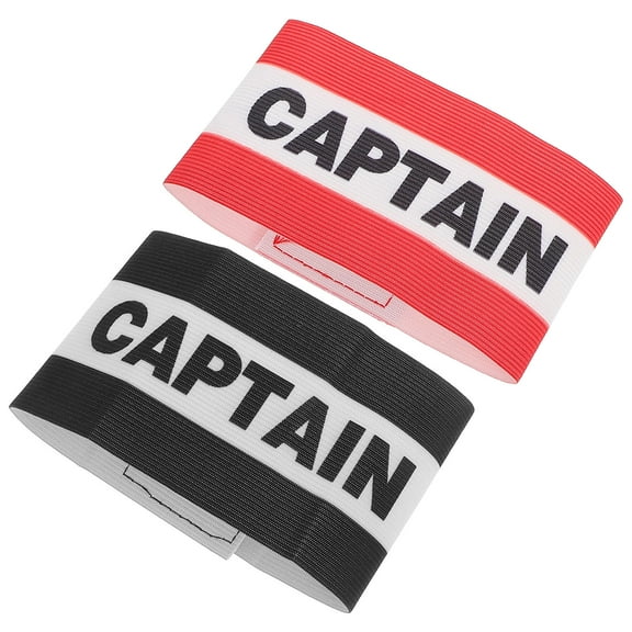 HONITANO 2Pcs Captain Bands for Youth Soccer Wear Resistant and Team Identification in Red White and Red