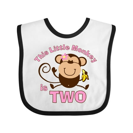 

Inktastic Little Monkey Girl 2nd Birthday Gift Baby Girl Bib