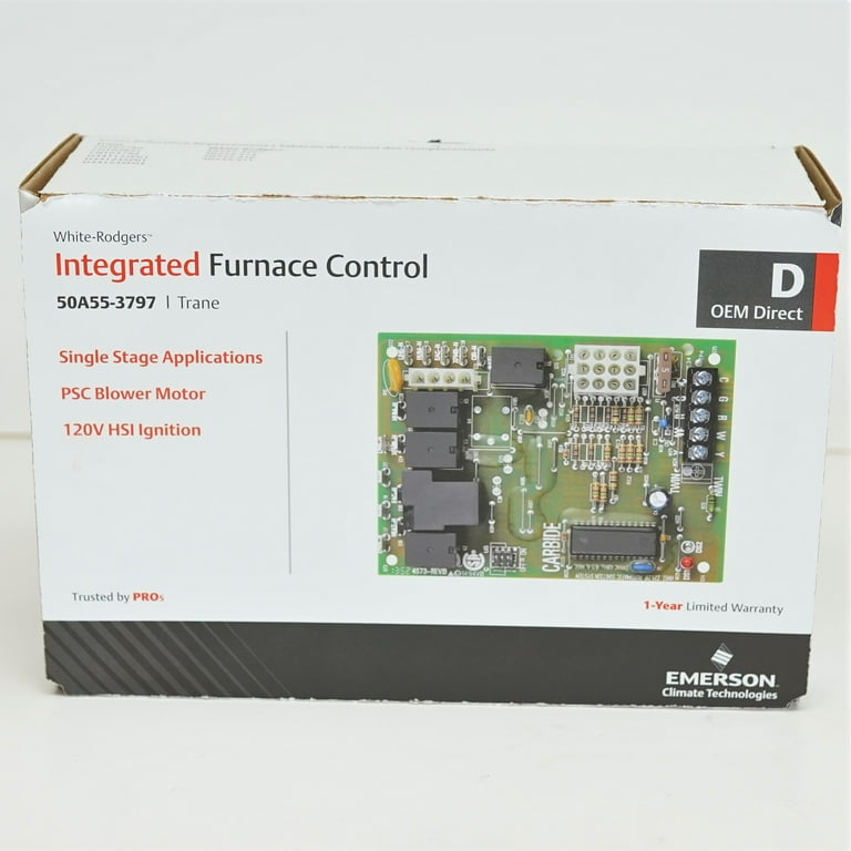 White-Rodgers Furnace Board,For Trane Furnace Systems, 50A55-3797 -  Walmart.com