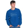 thumbnail image 5 of Blue Screen of Death Virus Techie Unisex Plus Size Sweatshirt Brisco Brands 2X, 5 of 6
