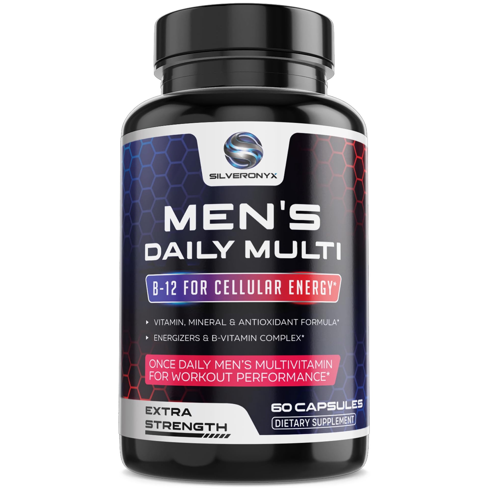 Multivitamin for Men - Vitamin A, C, D, E, Zinc, Calcium, Multivitamins for Immune Health Support, Vitamin B12, Men’s Daily Multivitamin Supplement Capsules, Non-GMO Mens Multi Vitamins - 60 Capsules
