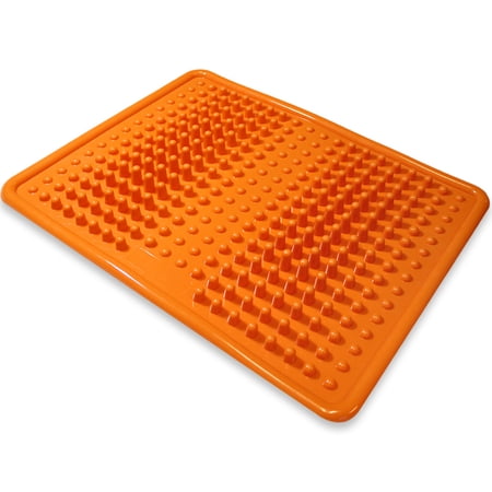 Fenzer Foot Massager Mat, Acupressure Relaxation Reflexology Mat for Plantar Fasciitis, Heel, Arch Pain & Stress (Orange)