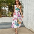 thumbnail image 5 of Flamingo Pattern Art Sleeveless Dress Women's Summer Suit Dresses for Women 2025 Luxury Party Dress, 5 of 7