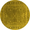 thumbnail image 1 of Ahgly Company Indoor Round Oriental Yellow Industrial Area Rugs, 6' Round, 1 of 4