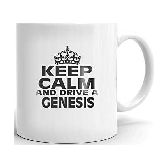GENESIS Keep Calm and Drive Coffee Tea Ceramic Mug Office Work Cup Gift 15 oz