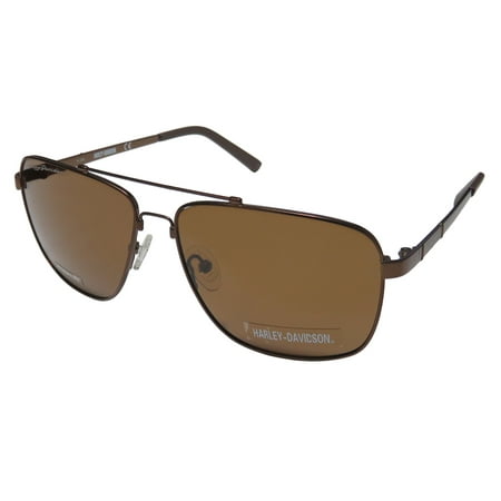 Harley Davidson Glasses New Harley-Davidson Hd 0638s Mens Aviator Full-Rim Polarized Brown Polarized Durable Classic Aviator Shades Frame Polarized Brown Lenses 59-14-140 Sunglasses/Sun Glasses ()