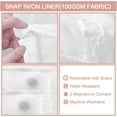 thumbnail image 3 of No Hook Shower Curtain with Snap in Liner Set Cotton and Linen Blend Shower Curtain for Bathroom Boho Farmhouse Pink Striped 75" L x 72" W, 3 of 6