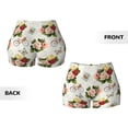thumbnail image 5 of Picia Vintage Bike Flower Butterfly Printed Workout Shorts for Women Seamless Scrunch Butt Lifting High Waisted Yoga Gym Booty Running Moisture-wicking Short Pants-Small, 5 of 9