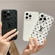 thumbnail image 2 of Funda blanca negra para teléfono iPhone 14ProMax 11 12 13 Pro Max 7 8 Plus X XR XS Max funda protectora completa patrón de letras de lujo, 2 of 4