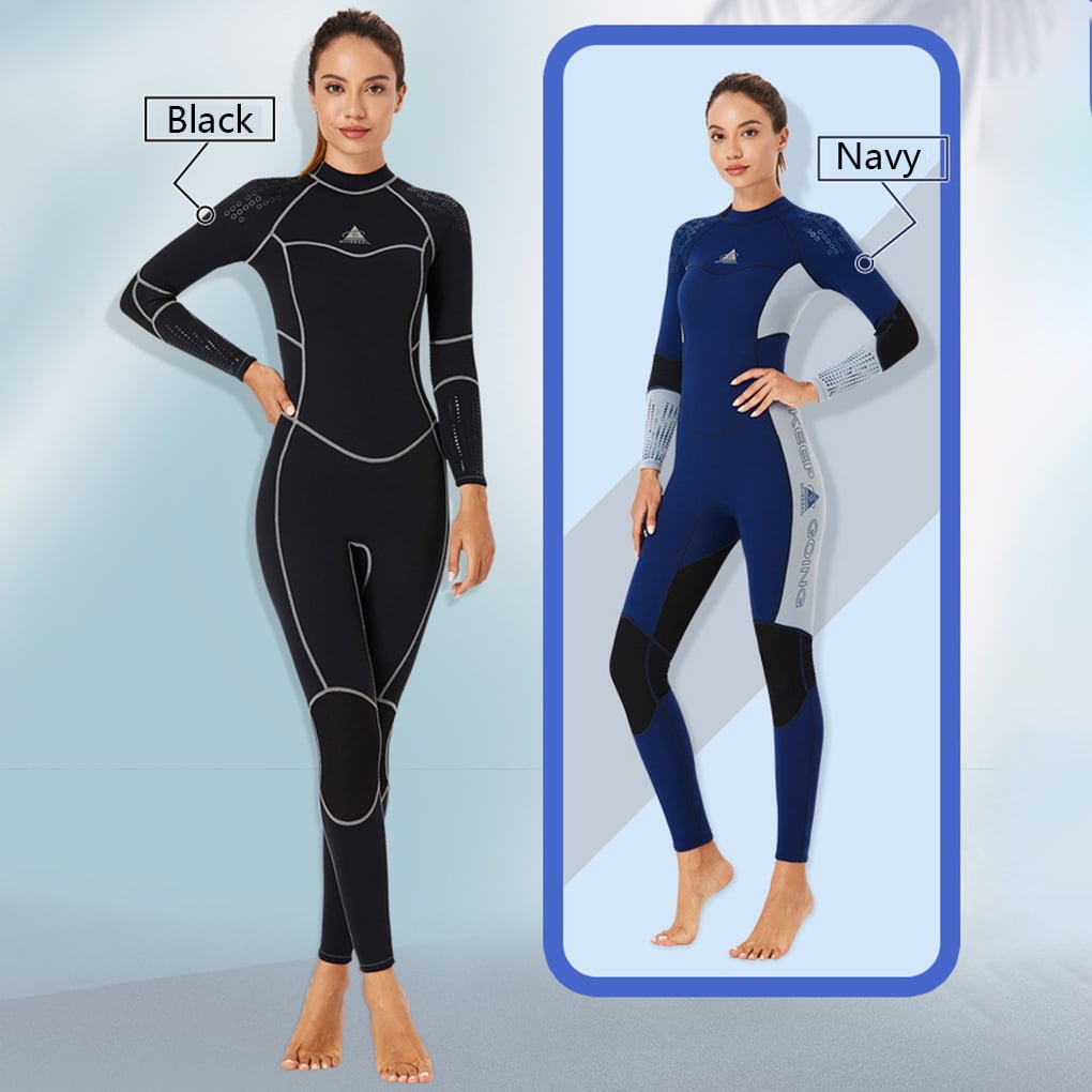 Ultra Stretch Wetsuit,Front Zip Full Body Diving Suit,one Piece for Women-Snorkeling,Scuba Diving Swimming,Surfing,Black-XS 