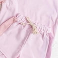 thumbnail image 4 of kpoplk Toddler Baby Girl Summer Clothes Daddys Girl Letter Short Sleeve T Shirt Tops Newborn Rolled Shorts Outfit Set 2-3 Years,Pink, 4 of 4