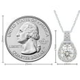 thumbnail image 6 of 6.5MM Round Cut Lab Created Moissanite Diamond Teardrop Halo Pendant Necklace In 14k White Gold Over Sterling Silver 18" Chain (G-H Color,VVS1 Clarity,1.20 Cttw), 6 of 7