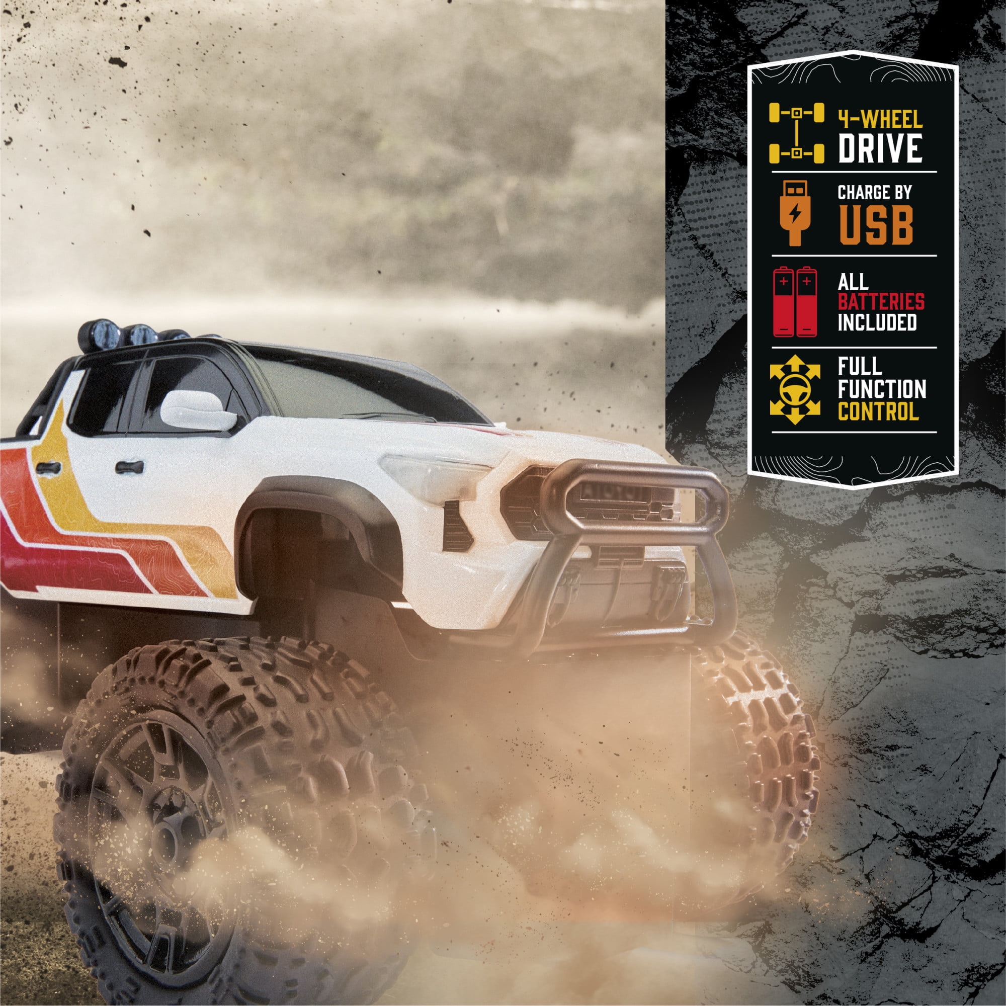 Toyota Tacoma TRD Pro 1:16 Scale Remote Control Truck, 2.4GHz RC, USB-C Rechargeable