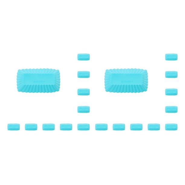 Moldes de silicona Bearachild 10 Uds. Tazas Rectangulares Multicolores Para Hornear Mousse Azul claro 2Conjunto