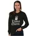 thumbnail image 3 of Llama Queen Save Drama Alpaca Animal Women Plus Size Long Sleeve Graphic Tee Brisco Brands 2X, 3 of 5