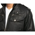 thumbnail image 6 of X RAY Jeans Mens Grainy PU Hooded Jacket with Faux Shearling Lining, Black, M, 6 of 10