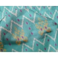 thumbnail image 4 of oneOone Silk Tabby Fabric Paisley & Chevron Ikat Print Sewing Fabric BTY 42 Inch Wide, 4 of 4
