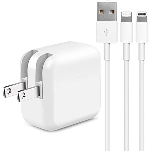 iPhone Charger iPad Charger,Baoota 2.4A 12W USB Wall Charger Foldable Portable Travel Plug and 2 Pack 8 Pin Charging Cable Compatible with iPhone,iPad 