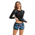 Women Rash Guard Long Sleeve Swimsuits Uv Upf 50 Two Piece Swim Shirt Bathing Suit With Built 2919