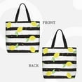 thumbnail image 2 of Fuzoiu Lemon Print Durable Tote Bag,Shoulder Bag with Zipper Closure,Casual Tote's Handbag,for Daily Use, Shopping, School, Work, 2 of 7