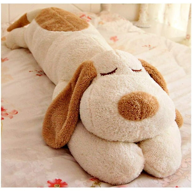 Chiot en Peluche Geant Grande Peluche Extra Large Animaux en Peluche Oreiller Chien en Peluche Jouet pour Filles Enfants Blanc Riz 51 Po 130cm Walmart