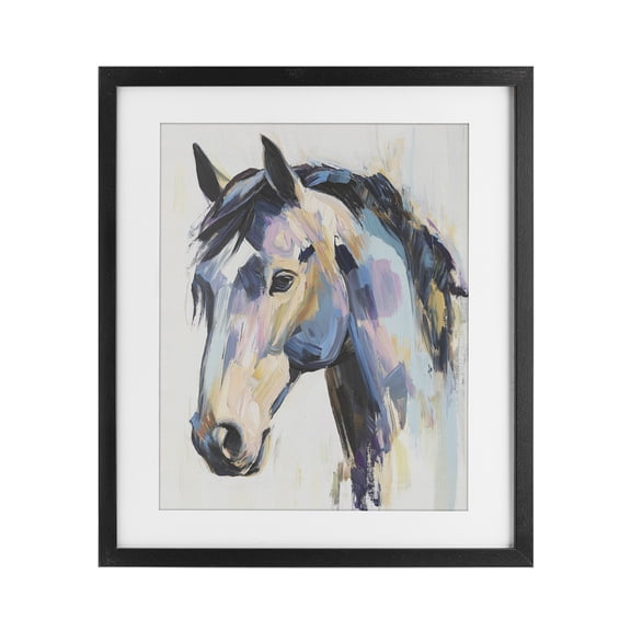 Stupell Industries Contemporary Chromatic Stallion Abstraction Black Framed Print Under Glass, 13 x 16, by Svetlana Aleynikova