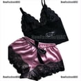 thumbnail image 2 of newfashionwac 2pcs ropa de dormir de encaje para mujer lencería tops shorts conjunto babydoll pijamas ropa de dormirpangjing, 2 of 3
